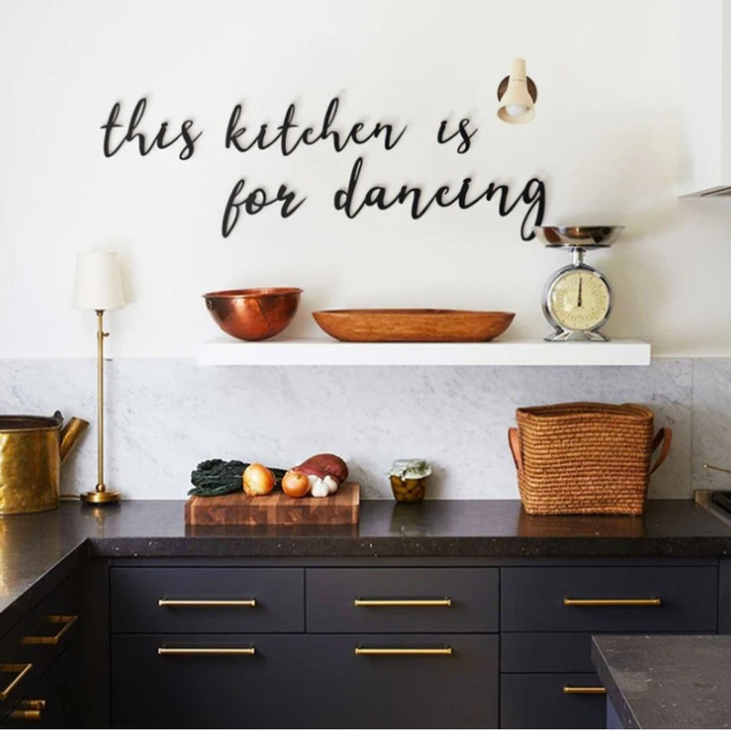 Frase decorativa de Madera THIS KITCHEN IS FOR DANCING
