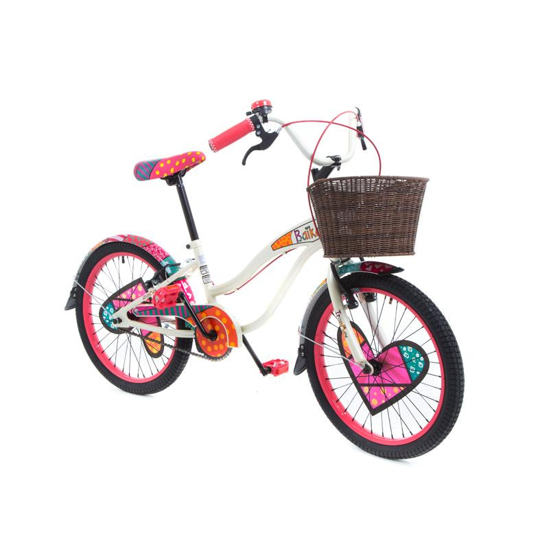 Bicicleta Ironmax R20 1V Monk - Blanco con Rosa