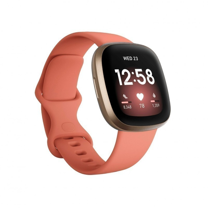 Smartwatch Fitbit Versa 3 - Pink Clay/Soft Gold