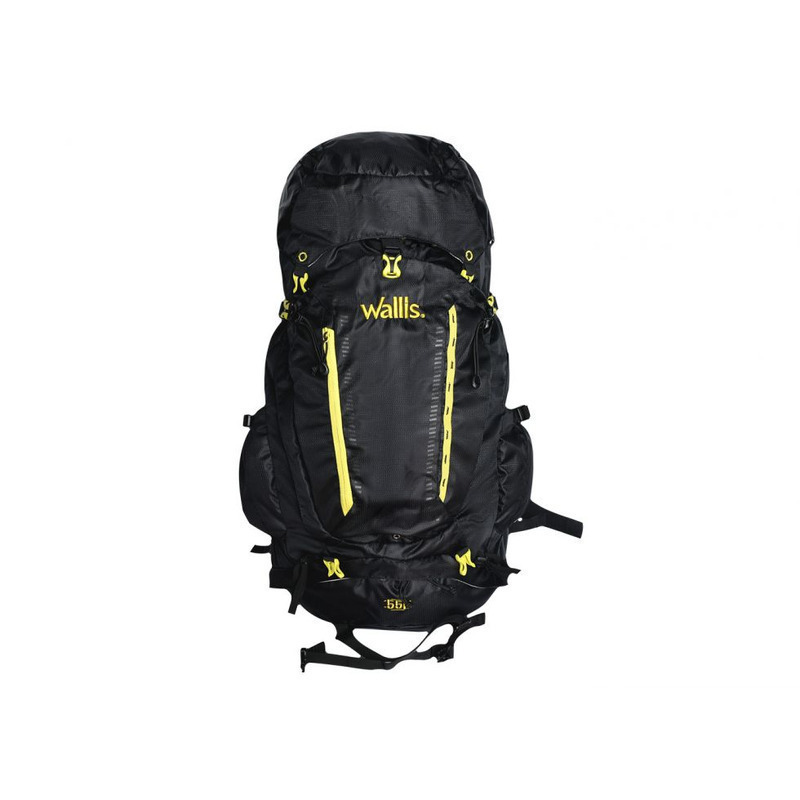 Mochila 55L - Eiger - Negro con verde limón