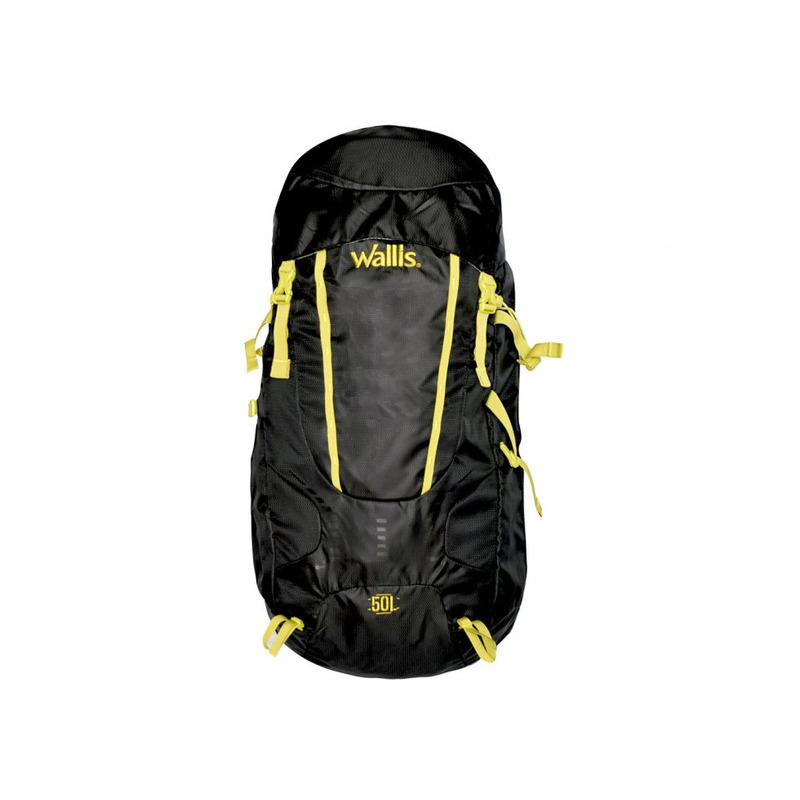 Mochila 50L - Santis - Negro con verde limon