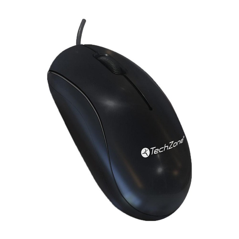 Mouse óptico alámbrico negro