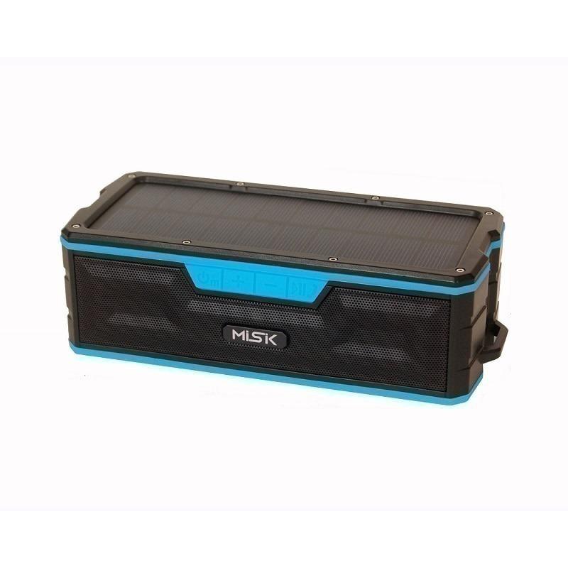 Bocina Bluetooth carga solar IPX5 radio FM