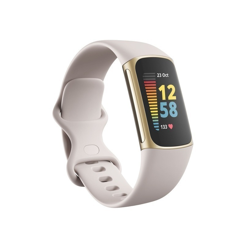 Monitor Fitbit Charge 5 - Blanco lunar/dorado acero inoxidable