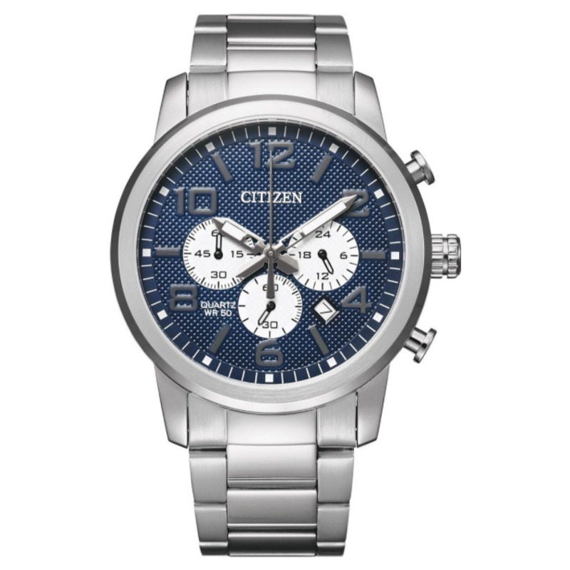 Reloj Citizen Caballero Azul y Blanco Cronografo