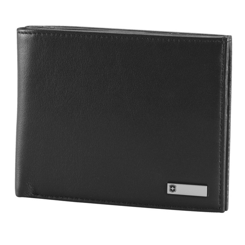 Cartera de Piel, Barcelona, Bi Fold, Negro