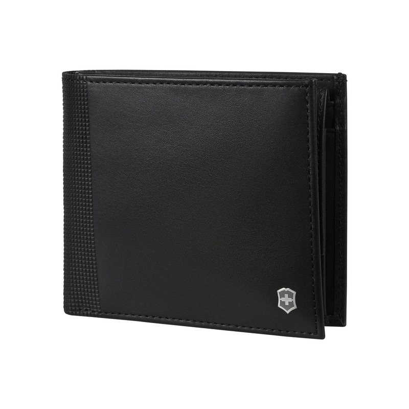 Cartera de Piel, Deluxe Bi Fold, Negro.