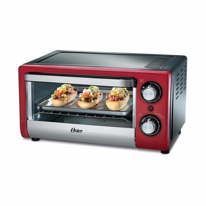 Horno eléctrico para 4 rebanadas Oster - Rojo