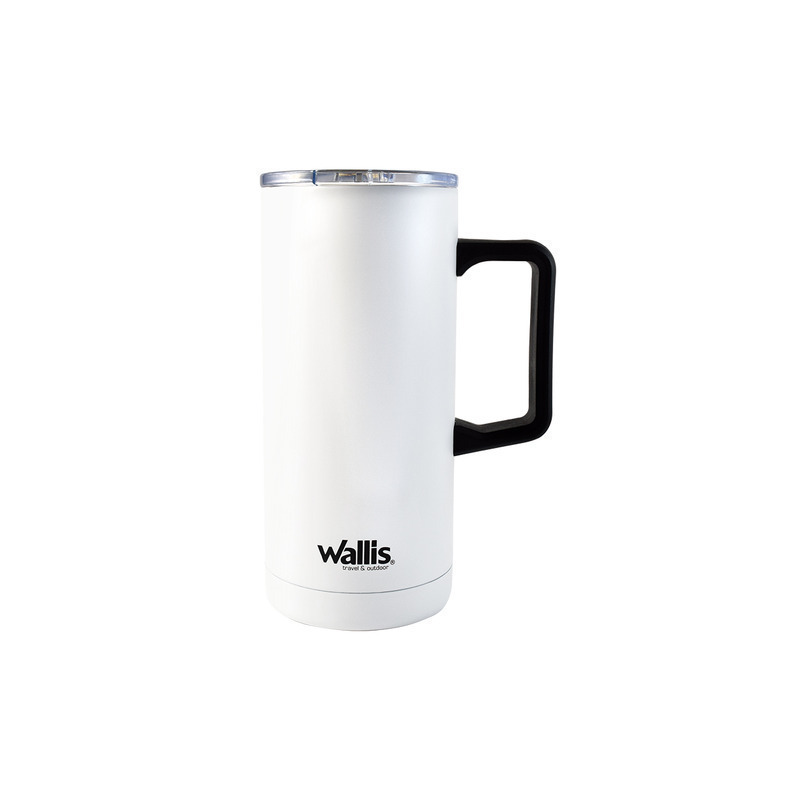 Taza Termica con protector deslizante antiderrames, 500 ml, color blanco