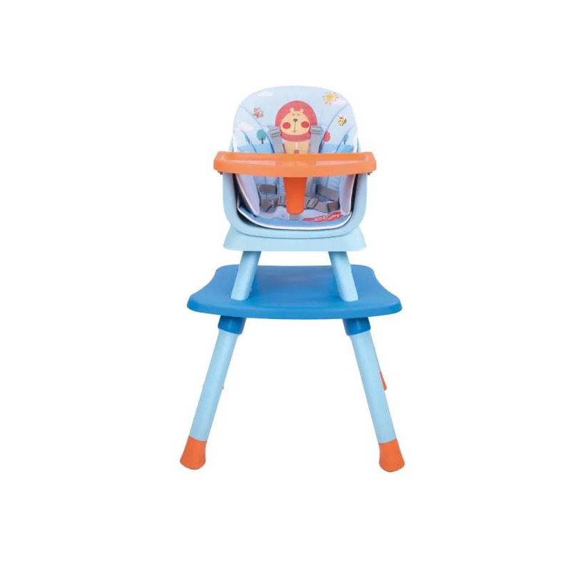 Silla alta 4 en 1 grow with me azul-naranja