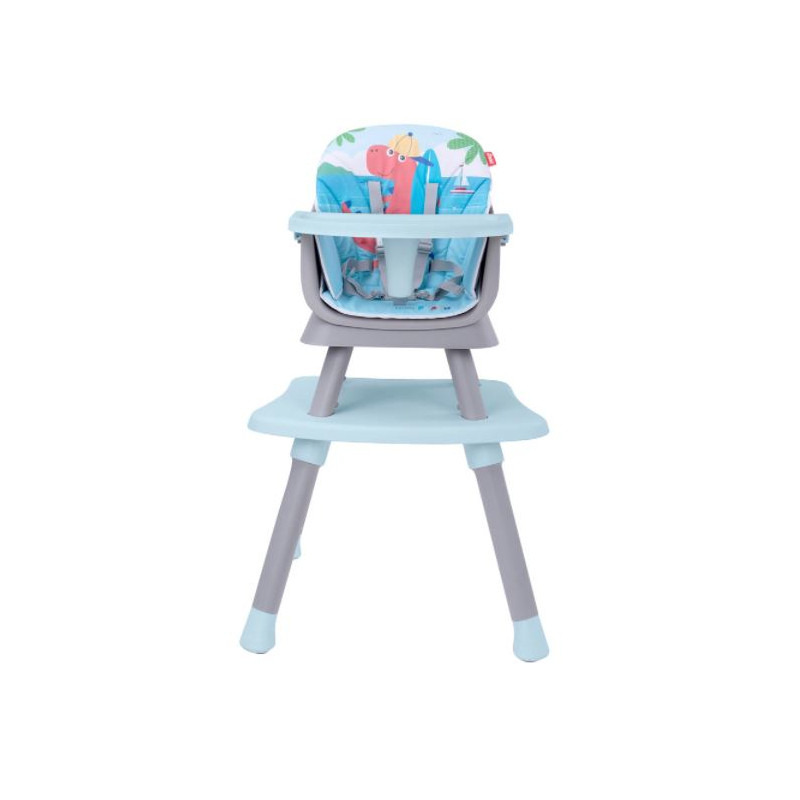 Silla alta 4 en 1 grow with me azul-gris