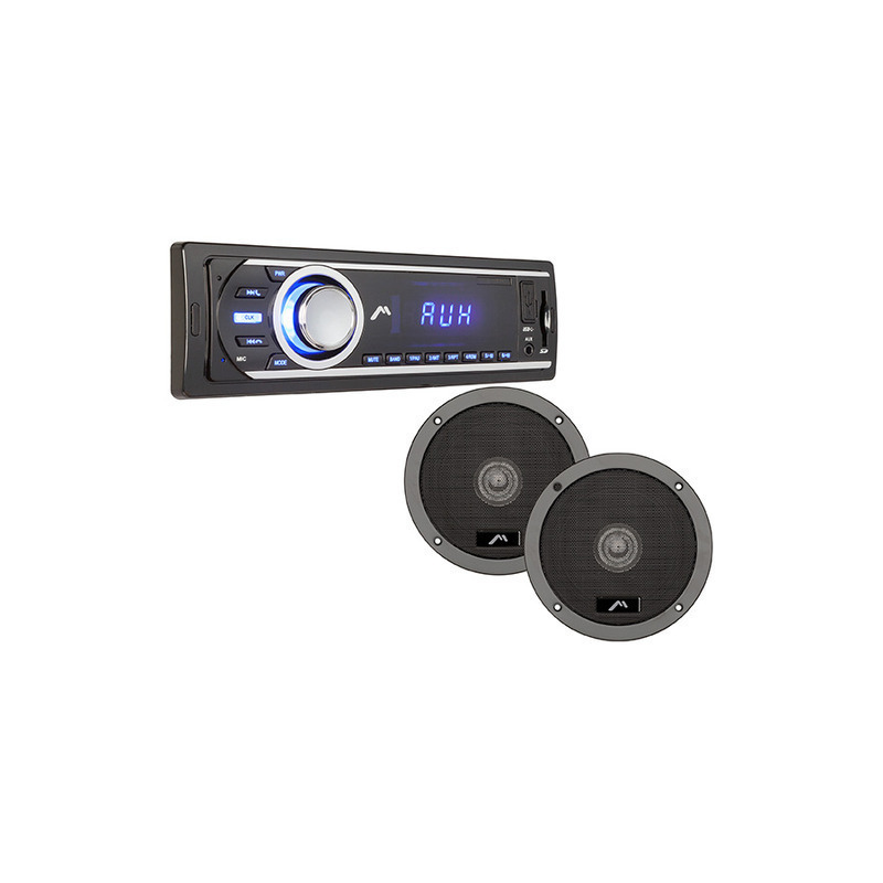 Autoestereo 4X25 Watts, incluye 2 bocinas