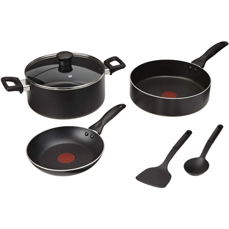 Bateria de cocina Family Cook 6 piezas color negro