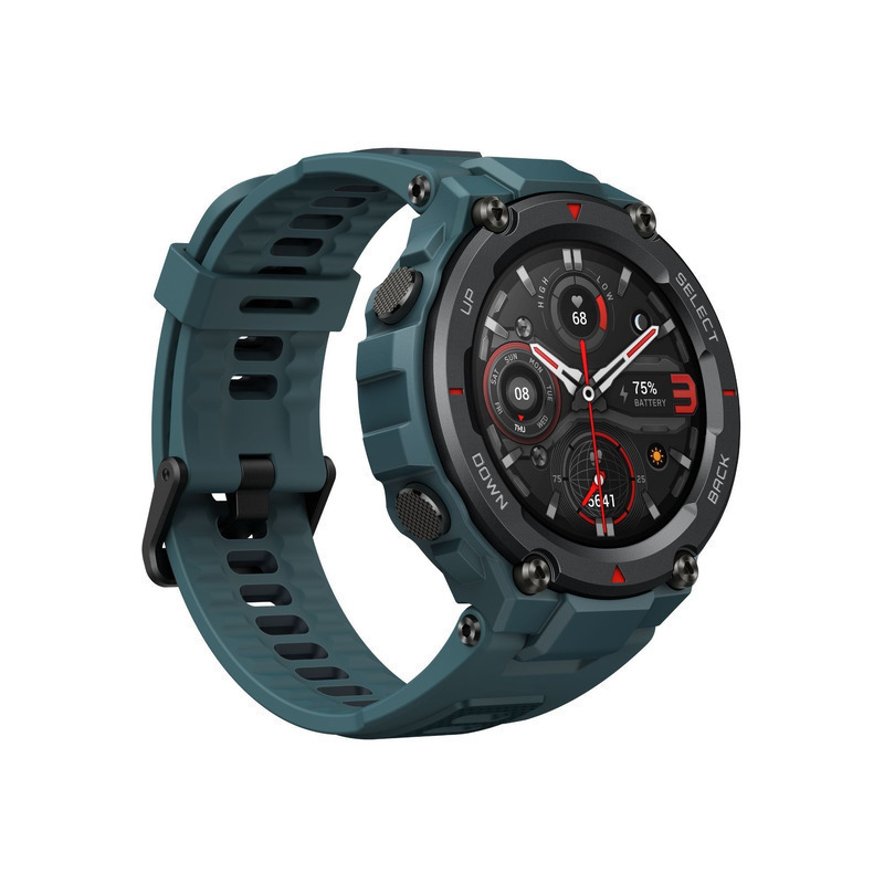 Para Amazfit Balance Correa de reloj de color sólido de silicona  texturizada de 22 mm (negro)