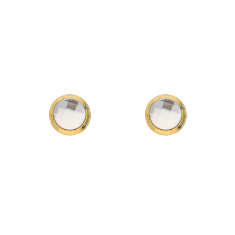 Aretes Chess con Cristal Fino Chapa-Cristal