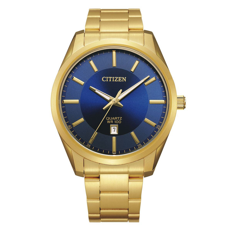 Reloj Citizen Dorado para caballero, caratula azul