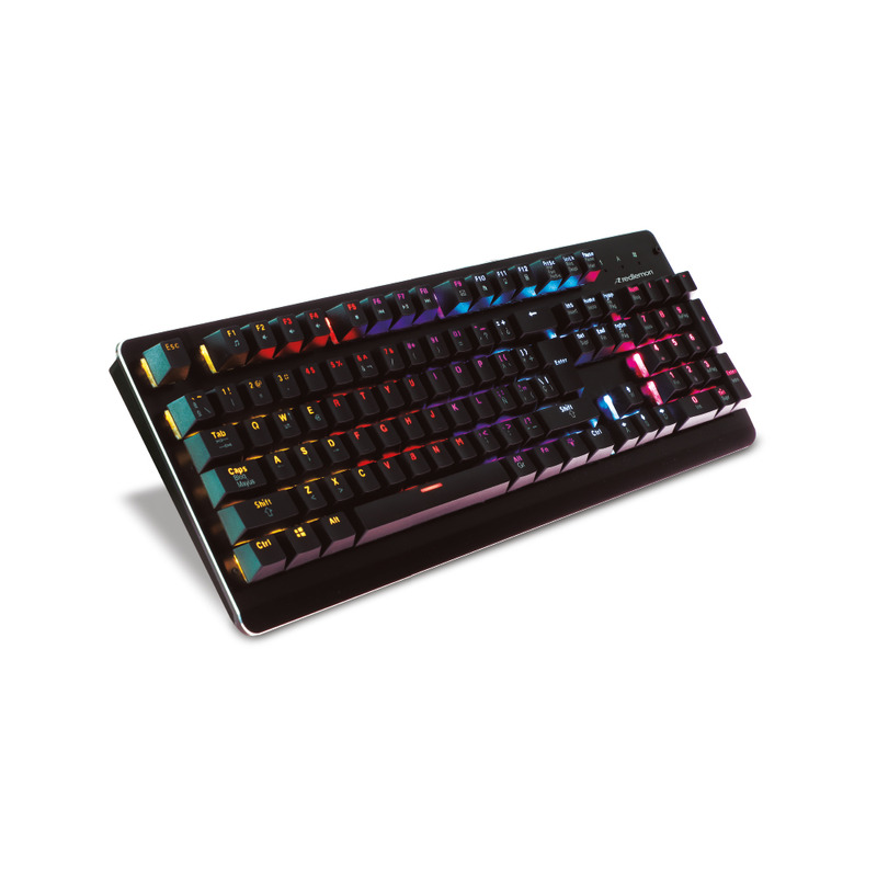 Teclado Gamer Mecánico USB LED RGB con Modo WASD