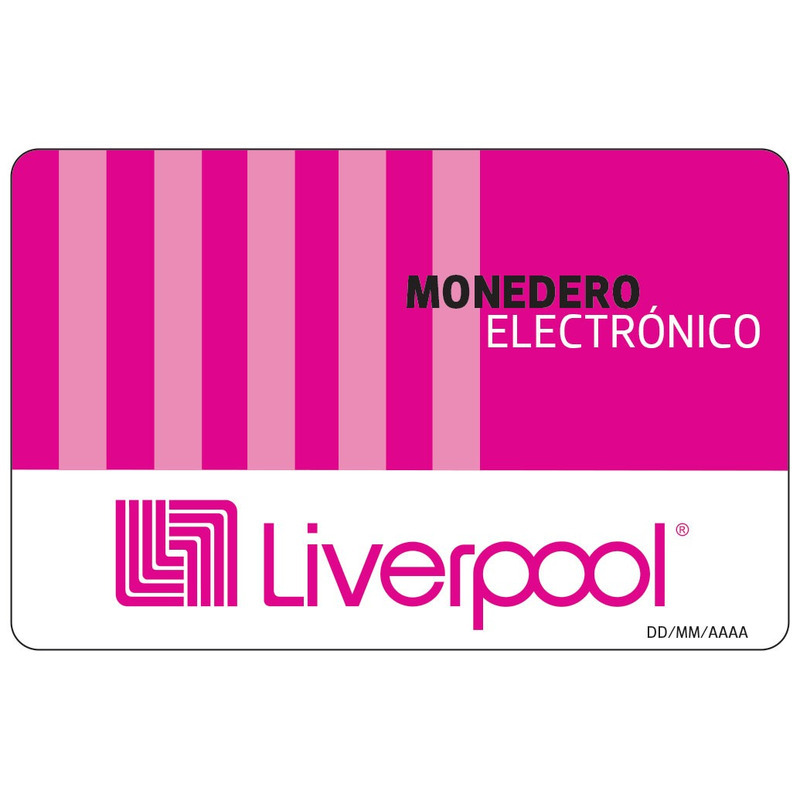 Monedero electrónico Liverpool con monto de $3,000.00