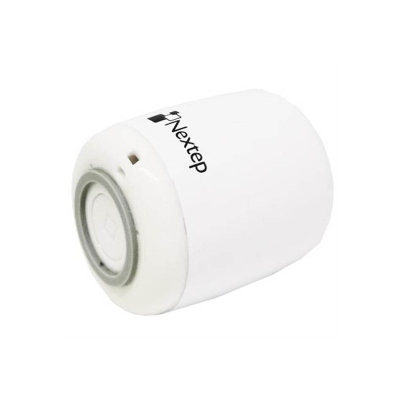Mini bocina Nextep Bluetooth color blanco