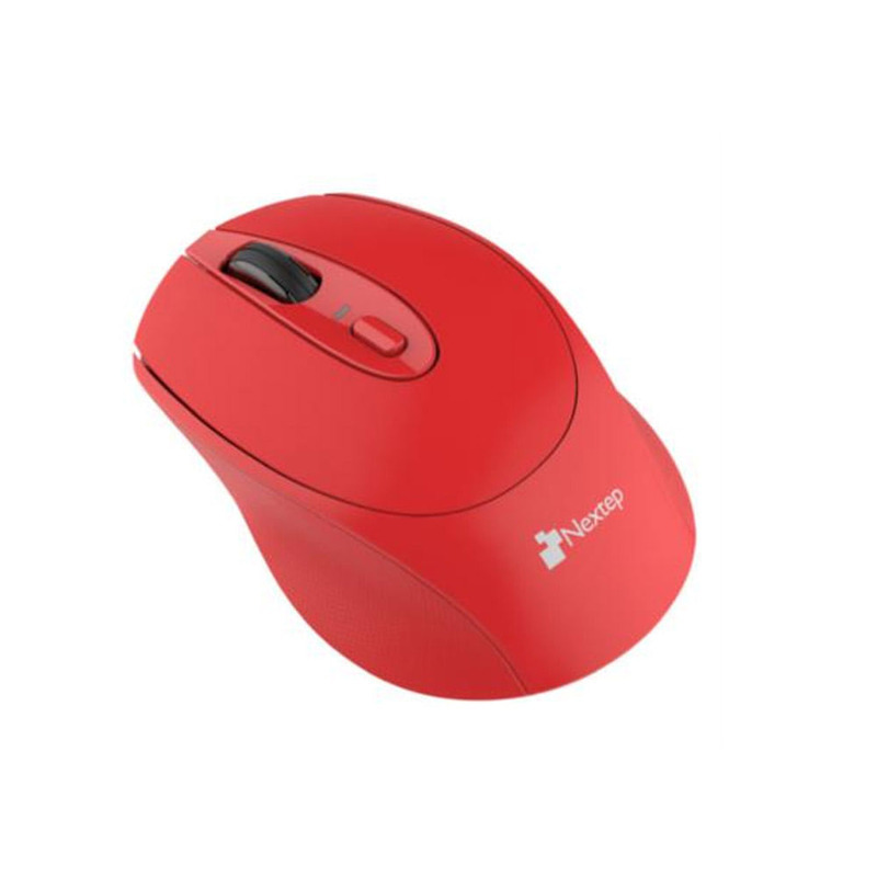 Mouse Nextep inalámbrico Ergonómico USB color rojo
