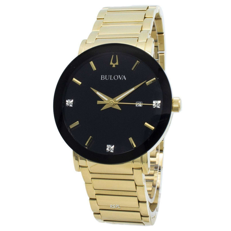 Reloj Bulova Diamantes para caballero, dorado.