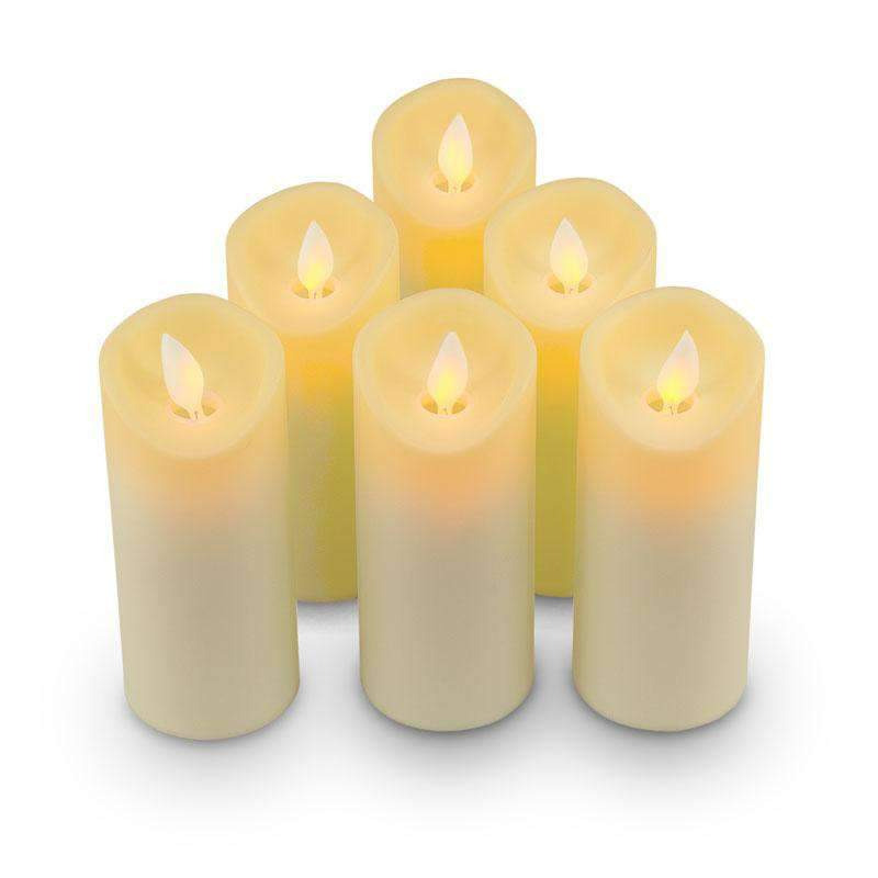 Velas LED Largas de Pilas 6 piezas