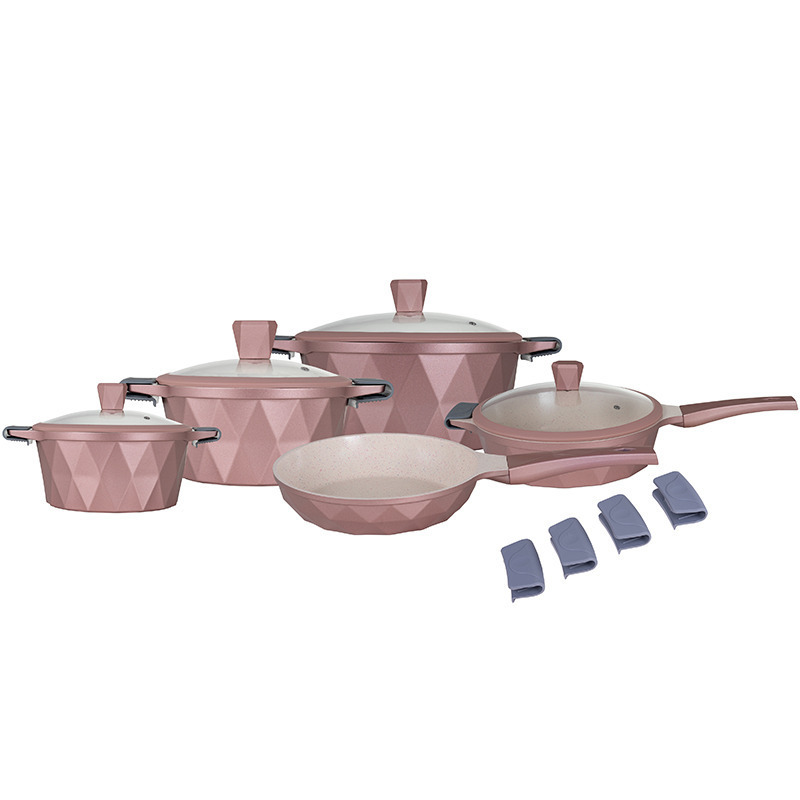 Batería de cocina Kochstelle, Serenity Rosa oro 13 pzs.