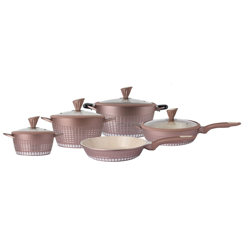 Batería de cocina Kochstelle, Luxury Rosa Oro 13pzs.