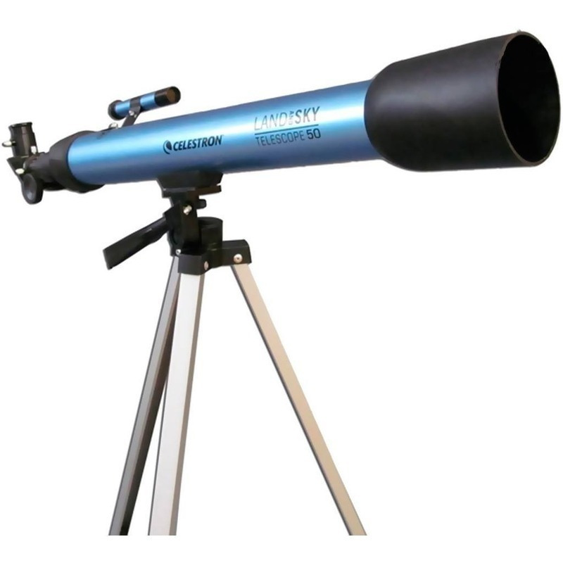 Telescopio Land&Sky, Refractor, 50mm, AZ, Azul