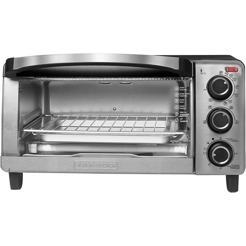 Horno eléctrico para 4 rebanadas  - Plata/negro