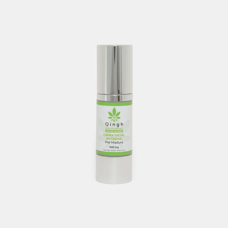 Crema Facial antiedad Piel Madura con 500 mg de  extracto de HEMP, 30 ml.