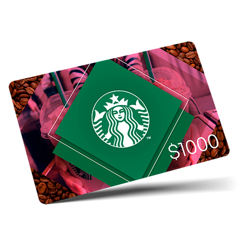 Tarjeta STARBUCKS $1,000.00