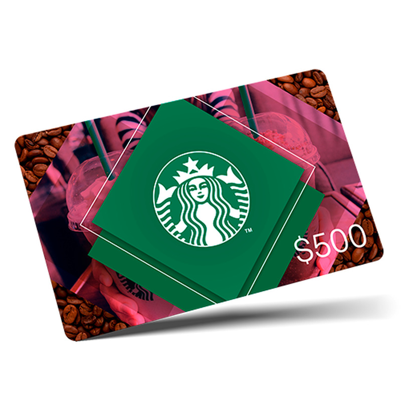 Tarjeta STARBUCKS $500.00