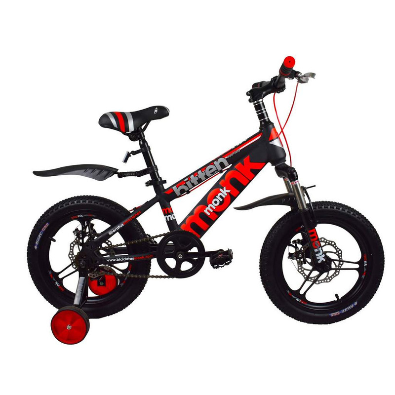 Bicicleta R16 1V Bitten Monk - Negro con rojo