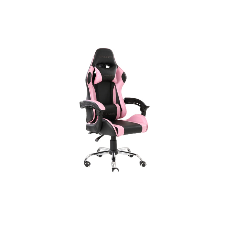 Silla Gamer ergonómica Falkor color negro-rosa