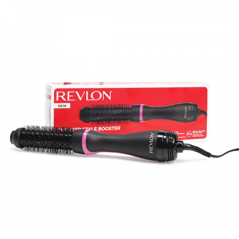 Cepillo de aire secador Revlon negro y rosa