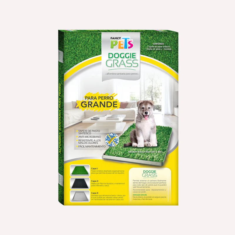 Tapete entrenador doggie grass grande