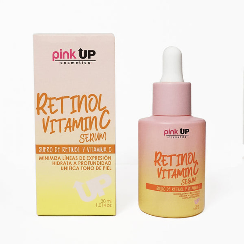 Suero facial de retinol y vitamina c Pink up