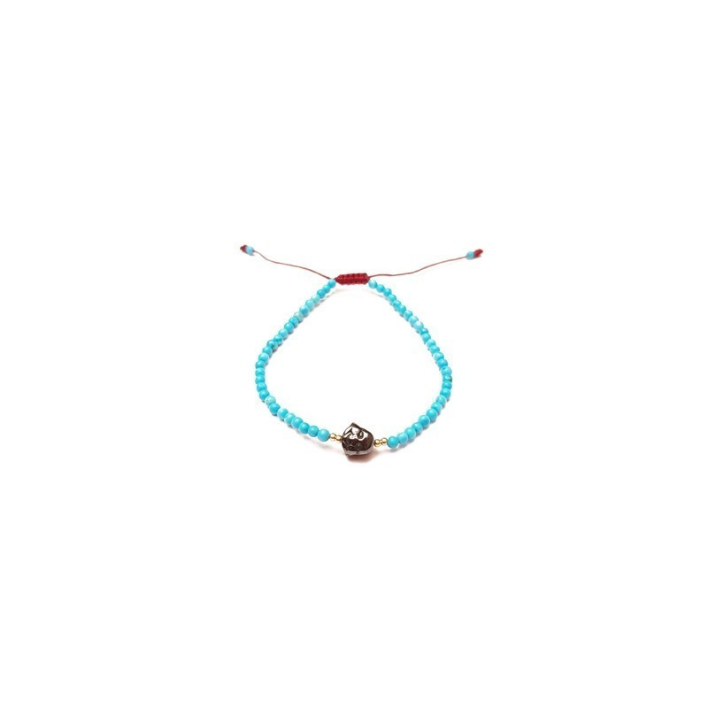 Pulsera de turquesa con buda de al centro