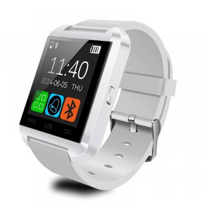 Smartwatch bluetooth modelo u8 básico, blanco