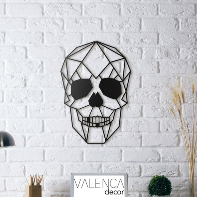 Figura decorativa Calavera Rock de Madera.