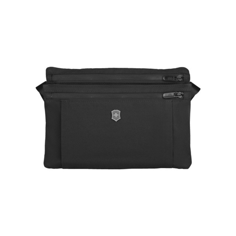 Bolso mensajero compacto, Poliéster, Negro