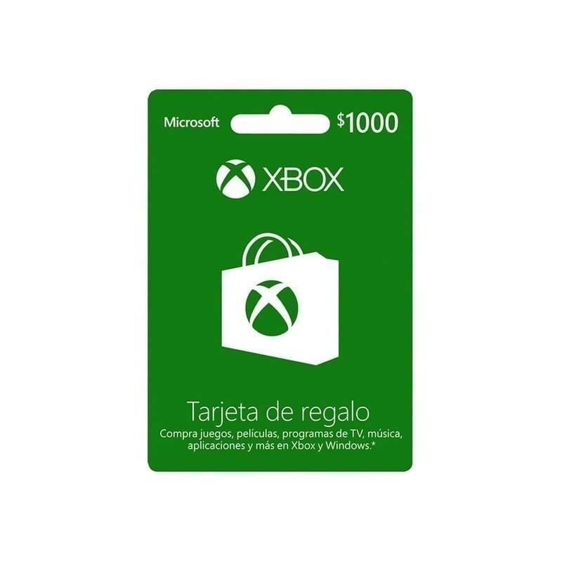 Certificado digital xbox $1,000.00 pesos